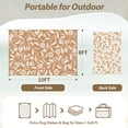 thumbnail image 4 of SIXHOME Outdoor Rug 5'x8' Waterproof Reversible Patio Rug Boho Geometric Indoor Outdoor Rugs Lightweight Plastic Straw Ourdoor Carpet for RV Camping Deck Balcony Modern Porch Decor Brown, 4 of 8