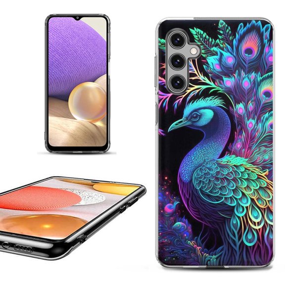 OneToughShield ® for Samsung Galaxy A14 5G Phone Case, Fashion Cover Case - Neon Peacock