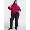 thumbnail image 2 of Terra & Sky Women's Plus Knit Crewneck Pullover Sweater, Sizes 0X-5X, 2 of 5