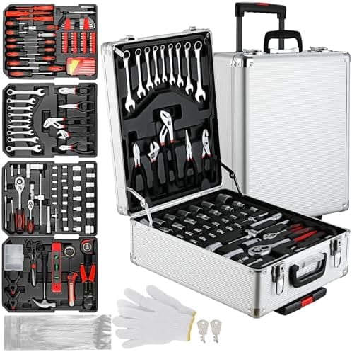 Miniyam Tool Set, 3-Drawer Heavy Duty Tool Kits Box with Handlefor