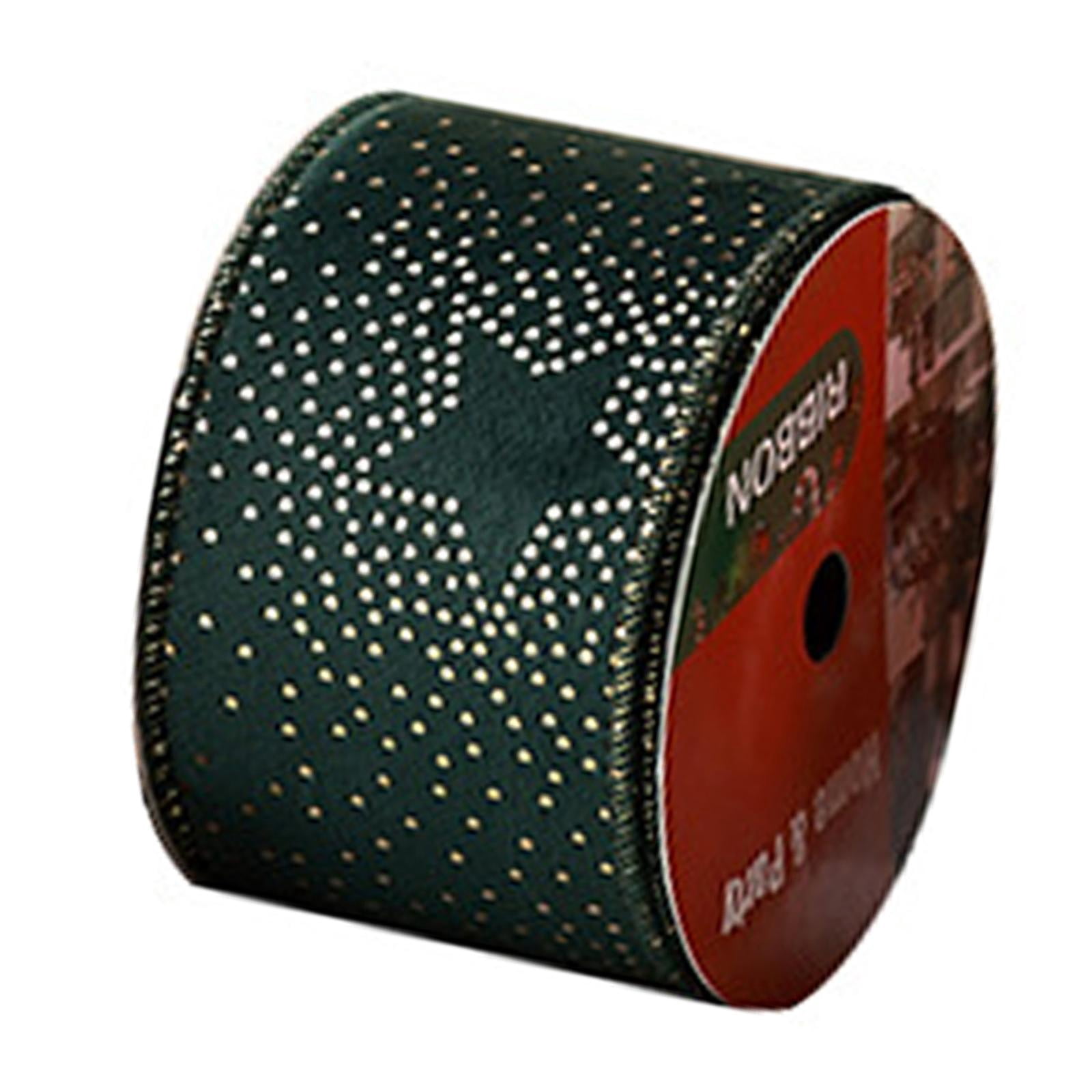 Sharprepublic Christmas Ribbon Decorative Ribbon for Handmade Crafts Gift Wrapping Bouquet Green A