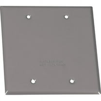 Sigma Electric 14340 Stamped Steel Gray 2-Gang Blank Cover 4-9/16 x 4-9/16 in.