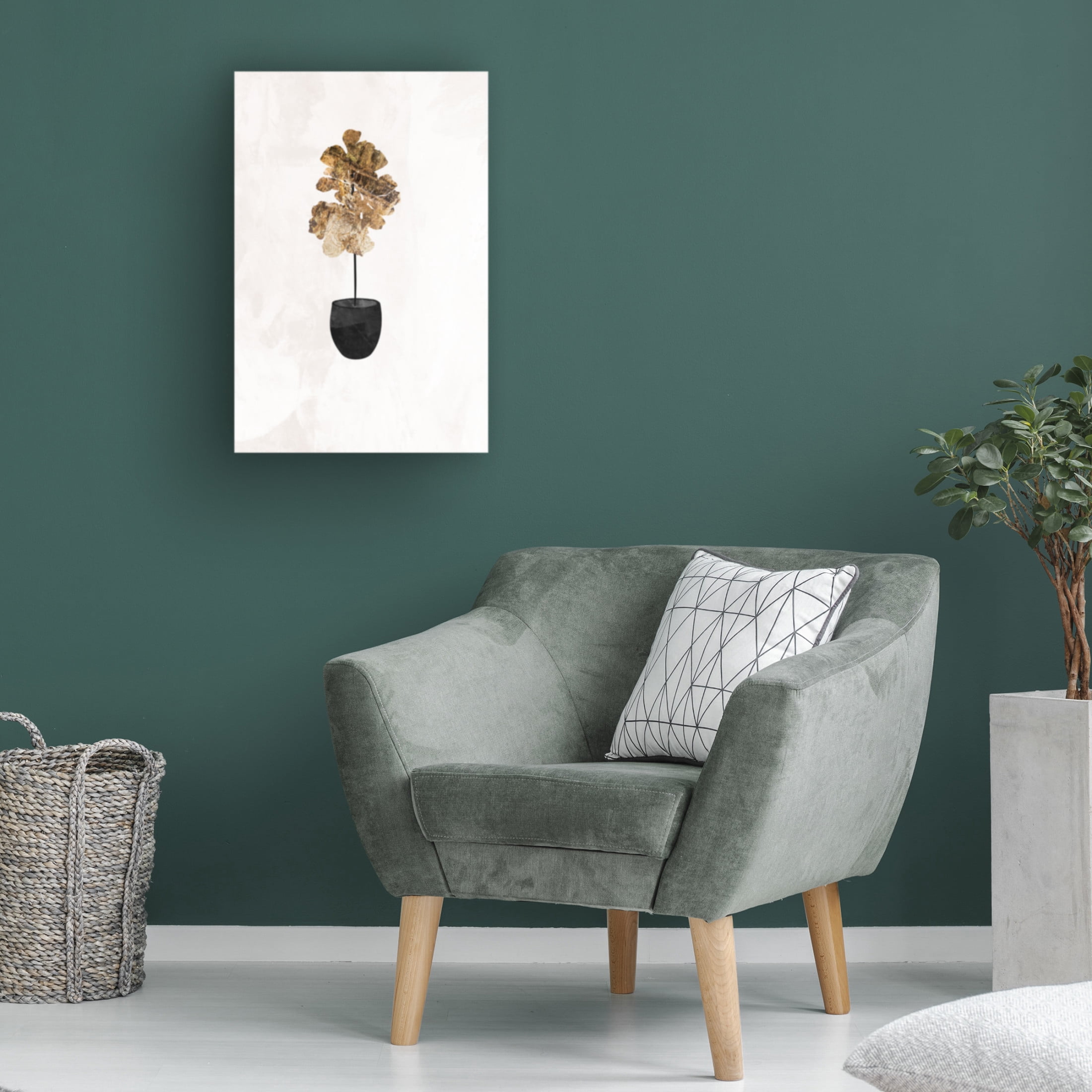 Trademark Fine Art Sarah Manovski  Black and gold house plant 6 Canvas Wall Art