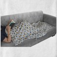 thumbnail image 5 of Cat Soft Flannel Fleece Blanket, Repetitive Kittens on Polka Dots Motif Childish Felines Playful Cartoon, Cozy Plush for Indoor and Outdoor Use, 60" x 80", Pale Blue and Multicolor, by Ambesonne, 5 of 5