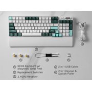 RK ROYAL KLUDGE RK96 RGB Limited Ed, 90% 96 Keys Wireless Triple Mode BT5.0/2.4G/USB-C Hot Swappable Mechanical Keyboard w/Wrist Rest, Software Support & Massive Battery, RK Yellow Switch