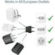 thumbnail image 4 of European Plug Adapter, Europe Power Plug Adapters, Travel Power Plug Universal Power Outlet Wall Plug Converter Input Europe/asia Plug (5 Pcs, Whi, 4 of 5