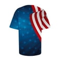 thumbnail image 4 of GaThRRgYP Spring Tops for Women,Womens Shirts Plus Size,Women's Summer Casual Crewneck Short Sleeve T-Shirts Flag Print Fit Basic Tops Tees Blouses Blue L, 4 of 6