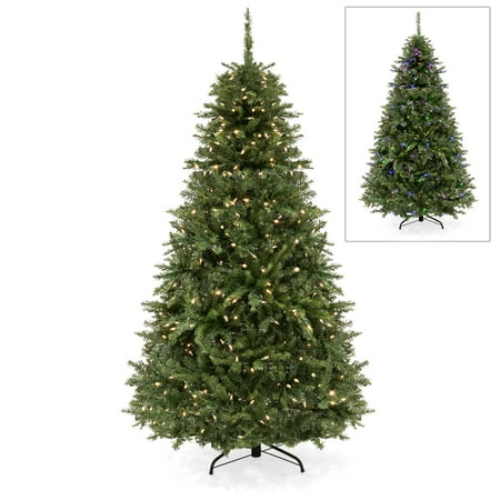 Christmas Tree With Led Changing Lights Best Choice Products 6ft Hinged Color Changing Full Fir Christmas Tree with 450 LED Lights, 8 Multicolor and Warm White Light Settings, Foldable Metal Stand, Controller ()