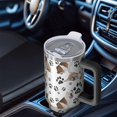 thumbnail image 6 of OBREWU Bulldog Dog and Footprints Tumbler with Handle and Lid,Bulldog Dog and Footprints 40oz Double Wall Vacuum Insulated Tumbler,Cups Gift for Women and Men, 6 of 7