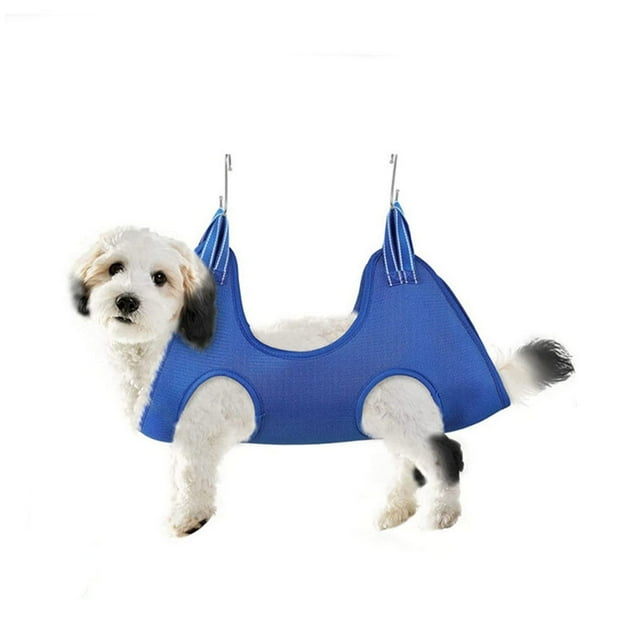 Hamac de Toilettage pour Chien et Chat TP-L Sac de Contention Confortable Lit de Réparation pour Chiot Coupe des Ongles Accessoires pour Animaux de Compagnie pour Maison Intérieur Rouge Noir L