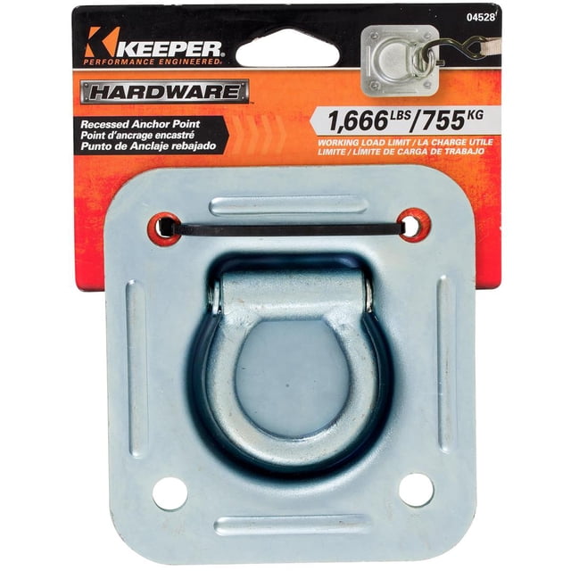 Keeper Corporation Tie Down Anchor 04528 Surface Mount; 1666 Pound Capacity; Single