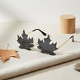 thumbnail image 3 of Hzzsbu Maple Leaf Shape Sunglasses, Rimless Sunglasses for Women Men, Funny Irregular Sun Glasses UV Protection Retro Frameless Funky Eyewear Party Glasses, 3 of 7