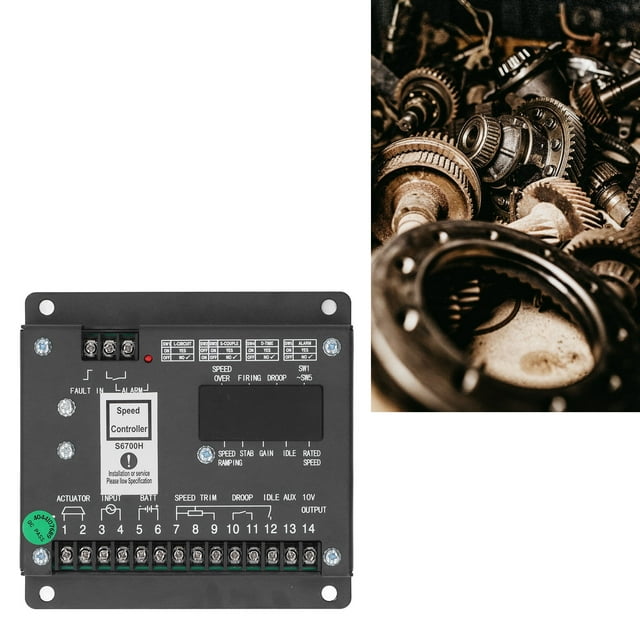 Regulador De Velocidad Electrónico, Control Cerrado S6700H Reduce La Emisión De Humo Controlador De Velocidad Del Generador Electrónico De 24 V CC Para Uso Industrial