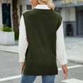 thumbnail image 5 of Womens Vests Sweaters Fashion Casual Slim Vest Pullover Blouses V Neck Sleeveless Waistcoat Knitted Sweater Tops, 5 of 6