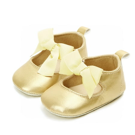 

CAICJ98 Toddler Girl Shoes Boys Girls Open Toe Solid Shoes First Walkers Shoes Summer Toddler Flat Sandals Gold