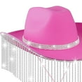 thumbnail image 4 of Cowboy Hat Stylish Comfortable Durable Sunhat for Carnival Festivals Parties Pink, 4 of 9