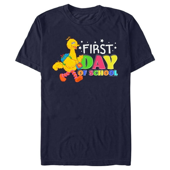 Men's Sesame Street Big Bird First Day of School Graphic T-Shirt