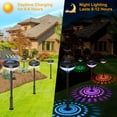 thumbnail image 6 of EEEkit 4pcs Outdoor Solar Pathway Lights, Waterproof Decorative Landscape Lights for Yard Garden Lawn, RGB + Warm White, 6 of 6