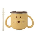 thumbnail image 2 of Taza aislada para niños Pequeños con acero inoxidable 316l, Diseño de Dibujos animados de Doble Pared, Taza de Leche ideal para Niños, Capacidad de 250 ml, Bebida Con Pajita,, 2 of 7