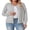 06-C-Light Gray, variant on JWD Women Open Front Cardigan Buttons Long Sleeve Lightweight Knit Sweater Hot Pink L