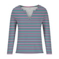 thumbnail image 4 of XFLWAM Womens Long Sleeve T Shirt V Neck Loose Fit Soft Waffle Knit Thermal Tops, 4 of 4