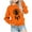 Orange-2, variant on Sweatshirt Girls Fashion Print Long Sleeve Crewneck Shirts Fall Orange Day Going Out Tween Clothes, Orange, 3 Years