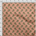 thumbnail image 3 of oneOone Viscose Jersey Fabric Leaves & Floral Block Decor Fabric Printed BTY 60 Inch Wide, 3 of 5