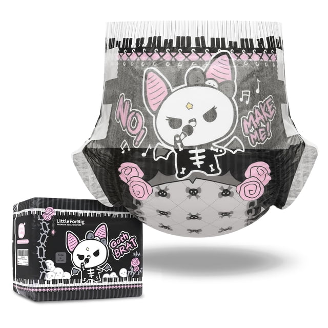 Pañal para adultos Littleforbig, ultra absorbente, 7000 ml, Goth Brat