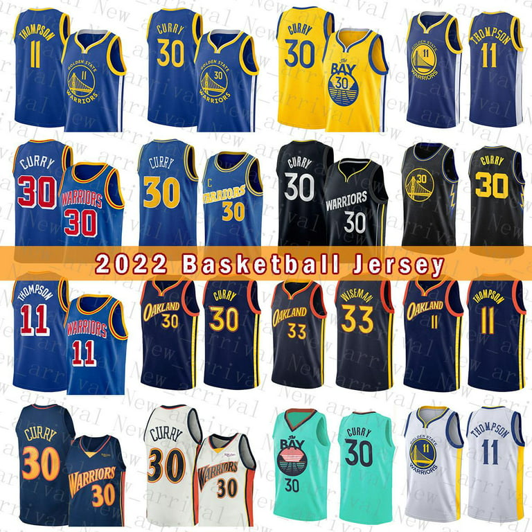 NBA_ Stephen 30 Curry Jersey Blue 33 Wiseman Basketball Jerseys city White  Green S-XXL 2021 