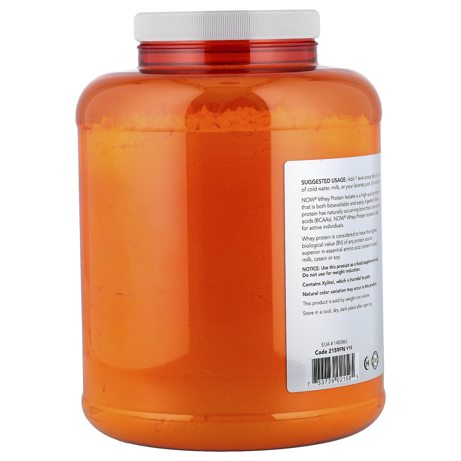 Now Foods Whey Protein Isolate Vanilla 5 lbs Powder
