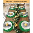 thumbnail image 4 of 13 Inch Round Placemats Set of 6, Grass Green Birthday Non Slip Heat Insulation PP Table Mats, Colorful Confetti Ribbons Polka Dots Classroom Washable Place Mats for Kitchen Dining Party Table Decor, 4 of 7