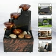 thumbnail image 2 of EIGTHTAIL 20004744701to Plastic Tabletop Water Fountain with LED Light Indoor  Black, 2 of 9