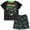 Black / green, variant on Monster Jam Megalodon Pajama Shirt and Shorts Sleep Set Tie Dye Toddler to Little Kid