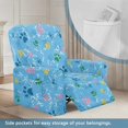 thumbnail image 3 of Yuyamidu Paw Reclining Chair Covers 4 Pieces Replacement Recliner Sofa Slipcovers with Pocket Comfortable Lazyboy Covers Couch Chair Cover Gift for Holiday, 3 of 8