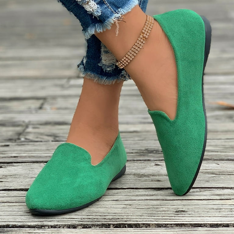 PLLFRLRT Black Flats for Women Classic Ballet Flats Shoes