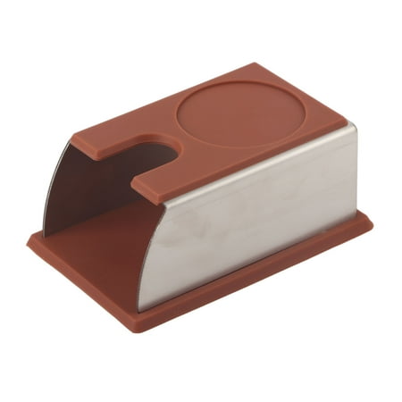 

Stainless steel coffee mixing rack coffee powder machine frame silicone tamping pad coffee mixing tool accessories[brown]