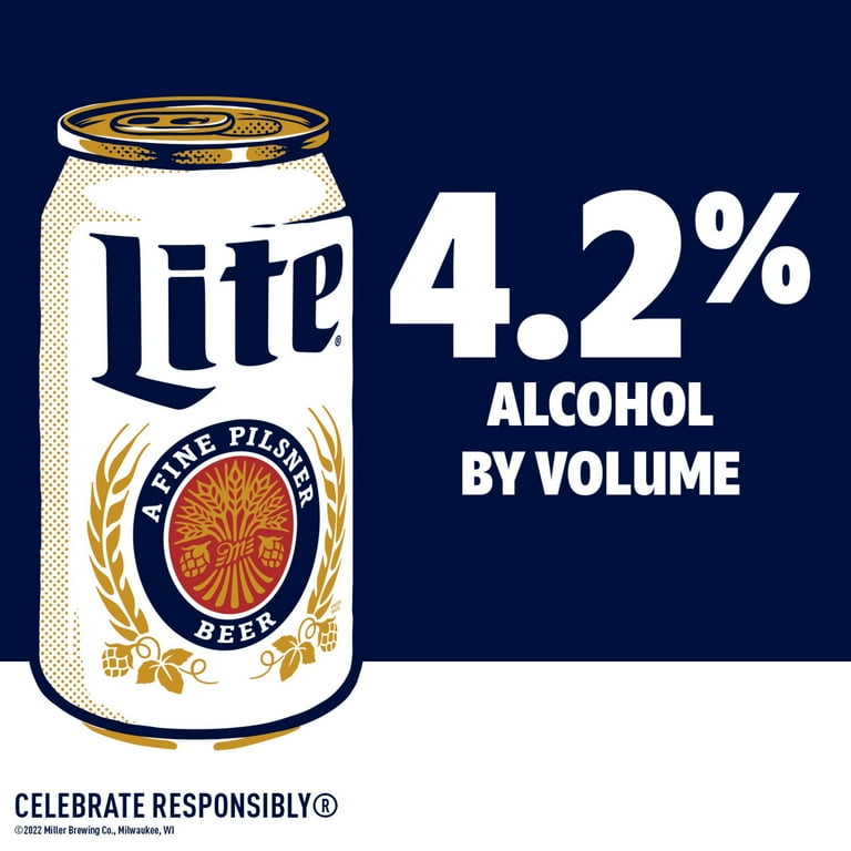 Miller Lite Beer, 15 Pack, 16 fl oz Aluminum Bottles, 4.2% ABV, Domestic  Lager 