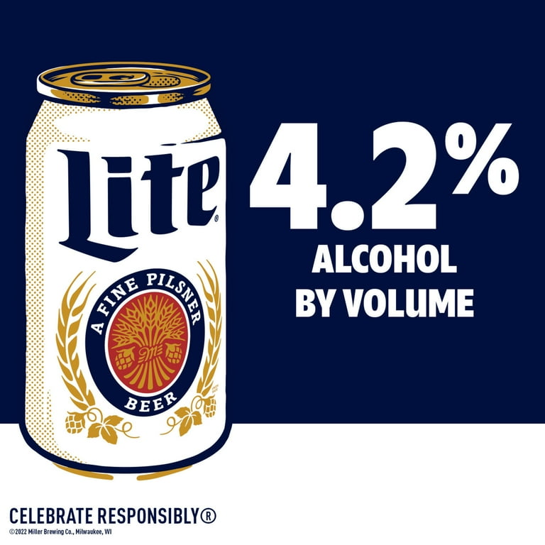 Miller Lite Beer, 30 Pack, 12 fl oz Aluminum Cans, 4.2% ABV