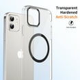 thumbnail image 3 of Magnetic for iPhone 12 Pro / 12 6.1" Clear Case Compatible with Magsafe Military-Grade Protection Shockproof Phone Bumper,Anti-Scratch Drop Proof Anti-Fingerprint Clear Hard Back Cover Back,Black, 3 of 9