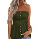 thumbnail image 2 of Gibobby Top cruzado informal de verano para mujer, decoración de botones de Color sólido, Top cruzado de Color sólido(Verdemilitary,CH), 2 of 3