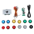 thumbnail image 2 of Durable Arcade Joystick, USB Computer Chip Easy Installation DIY Joystick Set, Plastic + Hardware For Gamepad PS3 Console, 2 of 8