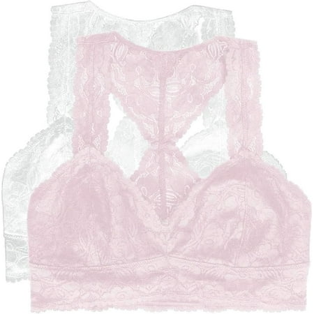 

Jezebel Lace Bralette | Wire Free | Unpadded | T-Back | 2 Pack