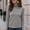 Gray, variant on Hueook Women's Turtleneck Fitted Shirts Long Sleeve Slim Fit Basic Tight Tees Soft Stretchy Undershirts Layering Ribbed Cuffs Black XS