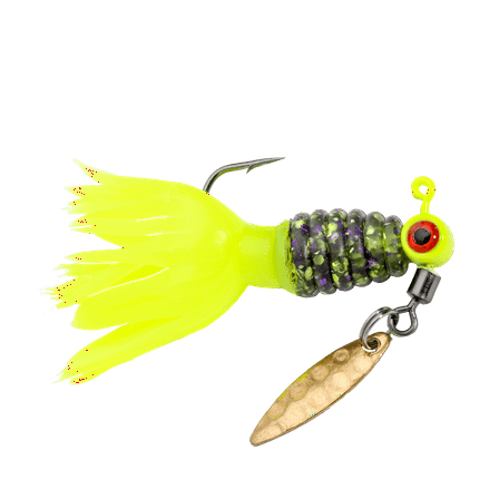 Strike King Mr. Crappie Sausage Head Spins Pre-Rigged Crappie Thunder - 1/16 oz; Who Dat