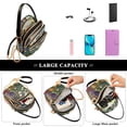 thumbnail image 5 of FORMRS Crossbody Bag for Women Quilted Travel Shoulder Cell Phone Purse with Chain Strap Handbag, White Floral Garden, 5 of 7