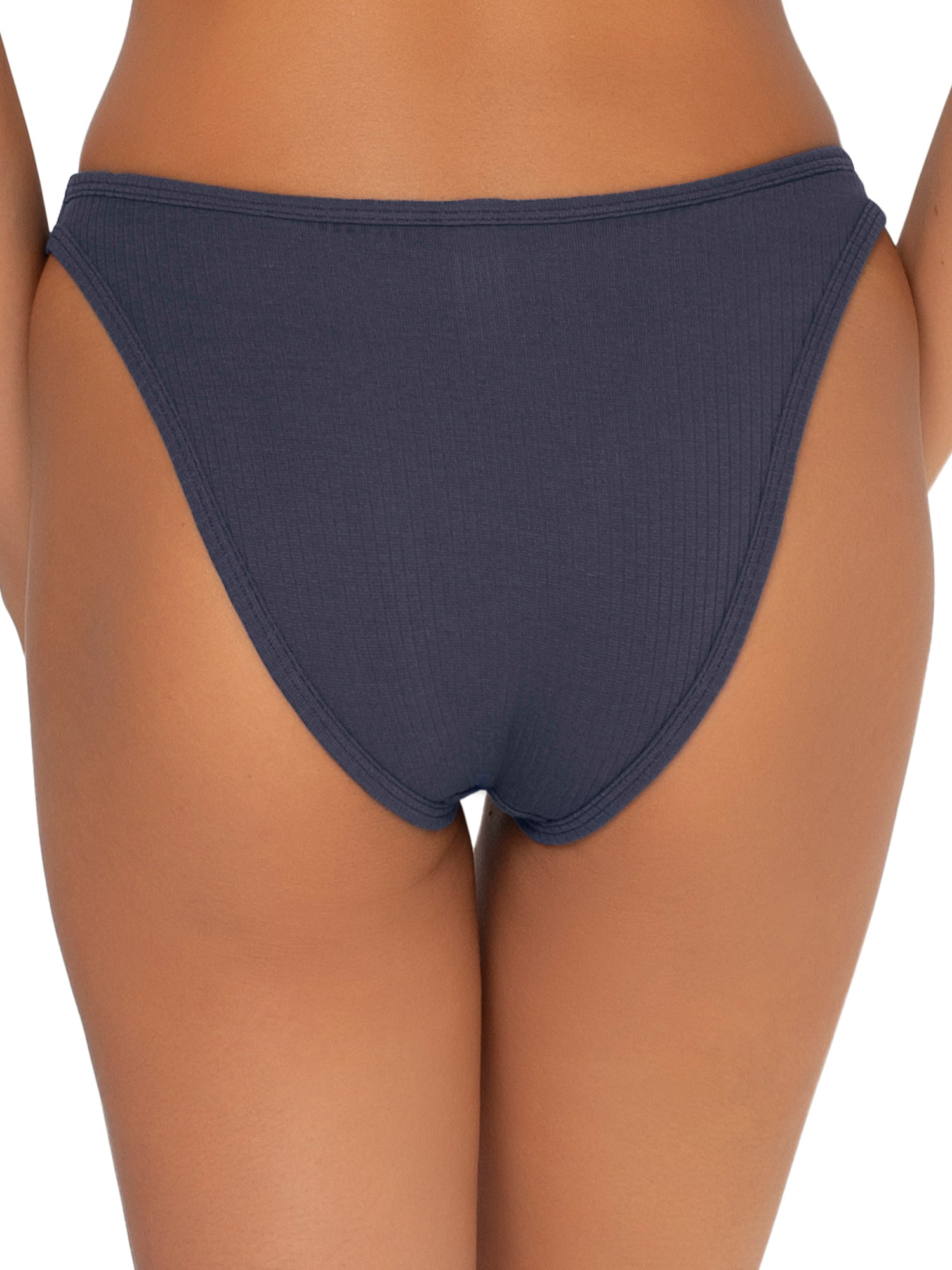 High-Leg Comfort Rib & 2-Pack, Women\'s Smart Bikini Panty, Style-SA1414 Sexy Cotton