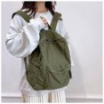 thumbnail image 4 of KKLDOGS Washed Canvas Casual Backpack, Soft Lightweight Daily Daypack, Large Capacity Travel Rucksack With Front Pocket, Simple Multipurpose Shoulder Bag, 4 of 4