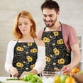 thumbnail image 5 of Black Sunflower Word Pattern Apron-Garden Aprons for Women with Pockets-Cotton Linen Waterproof Kitchen Cooking Gardening Aprons Adjustable for Kitchen,Cooking,BBQ and Salon 33x27 Inch, 5 of 7