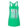 thumbnail image 2 of Wild Bobby, Survivor Awareness Flag Awareness Tri-Blend Racerback Tank Top, Envy, Small, 2 of 3