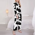 thumbnail image 3 of Fotbe Milk Cow Conjunto de Pijama de Manga Larga para Mujer con Estampado, Ropa de Dormir de 2 Piezas, Conjunto de Casa Suave y Cómodo con Bolsillos-Large, 3 of 7